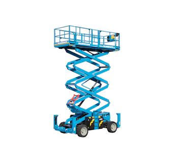 Scherenarbeitsbühne Felbermayr F-12 DSX online mieten scherenarbeitsbuehne felbermayr f12 dsx von vorne schraeg