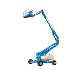 Gelenkteleskoparbeitsbühne Felbermayr F-43 GTKX online mieten gelenkteleskoparbeitsbuehne felbermayr f43 gtkx von der seite