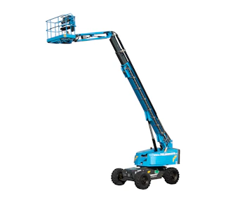 Teleskoparbeitsbühne Felbermayr F-40 TKX online mieten teleskoparbeitsbuehne felbermayr f40 tkx von der seite