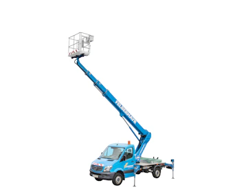 LKW-Arbeitsbühne Felbermayr F-22 LT online mieten lkw arbeitsbuehne felbermayr f22 lt von der seite ausgefahren