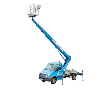 LKW-Arbeitsbühne Felbermayr F-35 LTK online mieten lkw arbeitsbuehne felbermayr f35 ltk von der seite ausgefahren