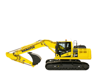 raupenbagger komatsu pc240 nlc von der seite