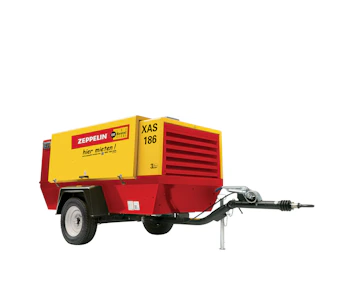 kompressor atlas copco xas186dd schraeg von der seite
