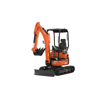 minibagger kubota u17 schraeg von vorne