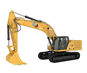 kettenbagger caterpillar cat 316f schraeg von der seite