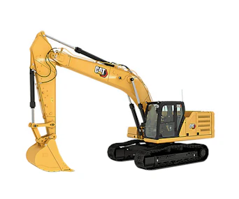 kettenbagger caterpillar cat 330f schraeg von der seite