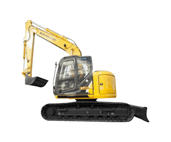raupenbagger new holland e140c von der seite