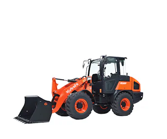 Radlader Kubota R085 online mieten Radlader Kubota R085 von der seite