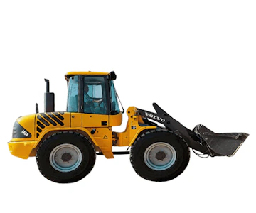 Radlader Volvo L40B online mieten radlader volvo l40b von der seite