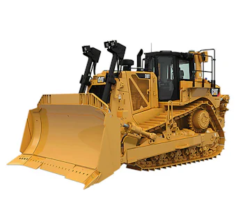 Kettendozer Caterpillar CAT-D8T online mieten kettendozer caterpillar cat d8t schraeg von der seite