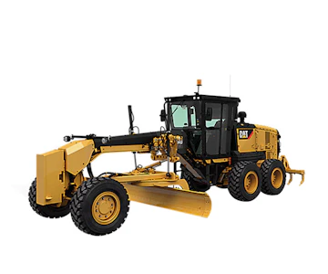 Grader Caterpillar CAT 140AWD online mieten grader caterpillar cat 140awd schraeg von der seite