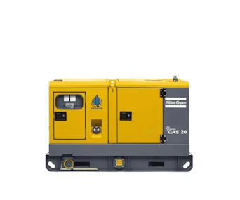 Stromaggregat Atlas Copco QAS 20 online mieten stromaggregat atlas copco qas 20 von vorne