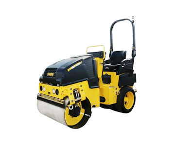 Tandemwalze Bomag BW100 ACM online mieten tandemwalze boman bw100 acm schraeg von der seite