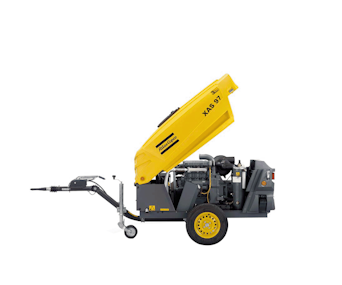 kompressor atlas copco xas 97 von der seite