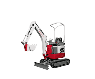 minibagger takeuchi tb210 r schraeg von der seite