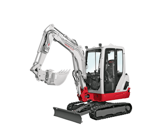 minibagger takeuchi tb 225 schraeg von der seite