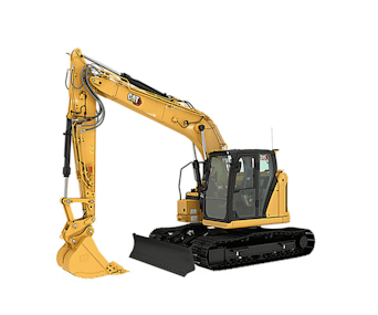 raupenbagger caterpillar cat 315 schraeg von der seite