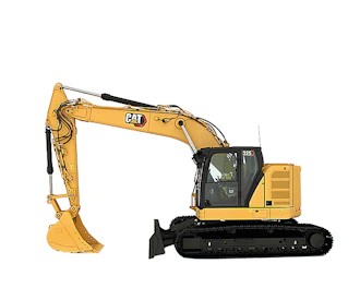 raupenbagger caterpillar cat 325f von der seite