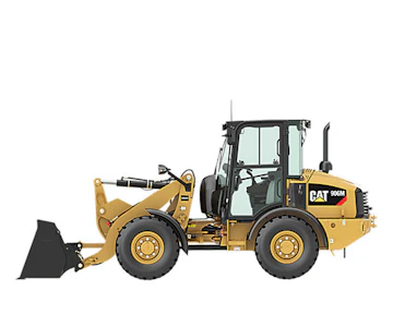 Radlader Caterpillar CAT 906M online mieten radlader caterpillar cat 906m von der seite