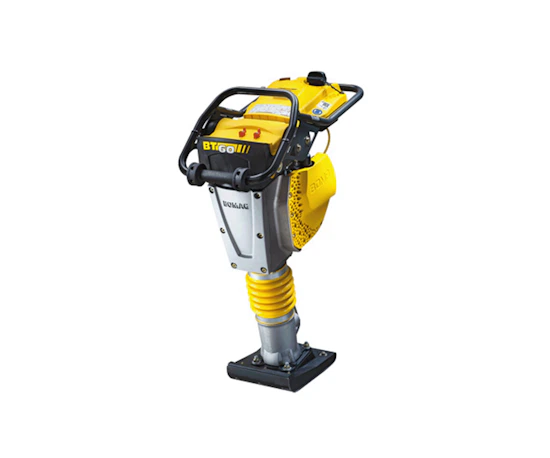 Vibrationsstampfer Bomag BT60 online mieten vibrationsstamper bomag bt60 schraeg von der seite