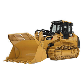 kettenlader caterpillar cat 973d schraeg von der seite