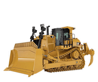 kettendozer caterpillar d6t schraeg von der seite
