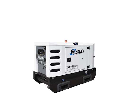 Stromgenerator SDMO R16CC online mieten stromgenerator sdmo r16cc schraeg von der seite