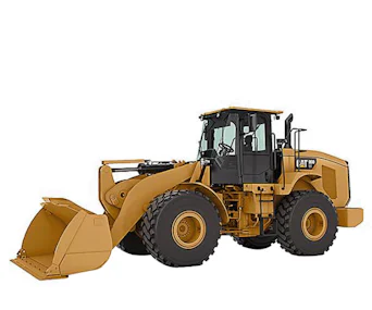 Radlader Caterpillar CAT 950 GC online mieten radlader caterpillar cat 950 gc von der seite