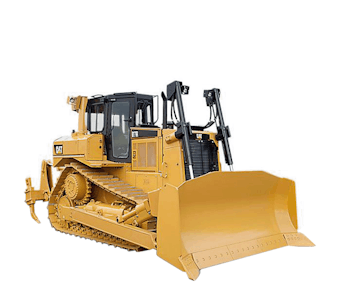 kettendozer caterpillar cat d7 schraeg von vorne