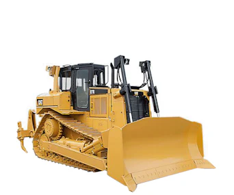 Kettendozer Caterpillar CAT D7 online buchen kettendozer caterpillar cat d7 schraeg von vorne