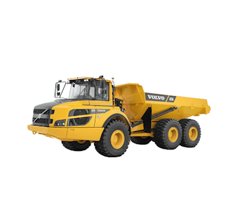 raddumper volvo a35g schraeg von der seite
