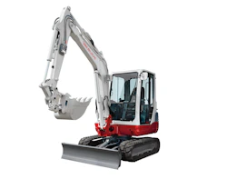 minibagger takeuchi tb 235 von vorne
