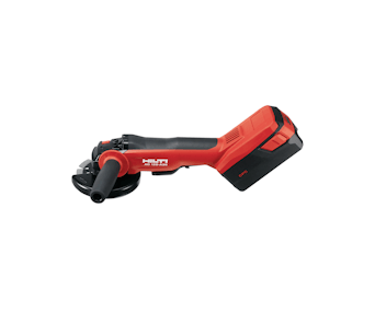 akku winkelschleifer hilti 125 a 36 a von der seite