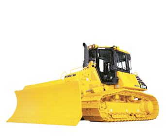 planierraupe komatsu d61px schraeg von der seite