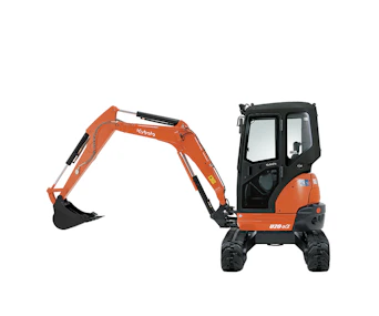 minibagger kubota u20 von der seite