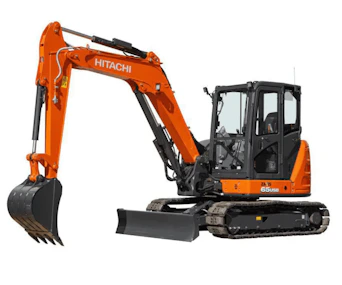 Midibagger Hitachi ZX 65 USB online mieten midibagger hitachi zx 65 usb von der seite