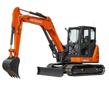 Midibagger Hitachi ZX 65 USB online mieten midibagger hitachi zx 65 usb von der seite