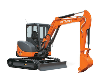 midibagger hitachi zx 52 u von der seite