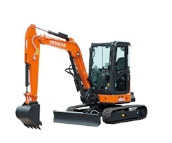 minibagger hitachi zx 38 u von der seite