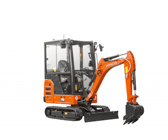 minibagger hitachi zx 19 von der seite