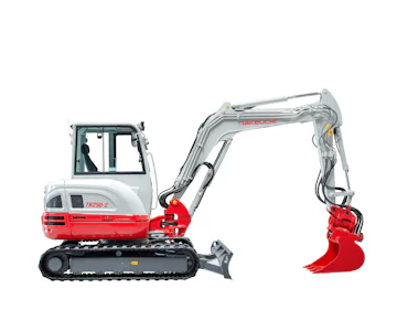 midibagger takeuchi tb145 von der rechten seite