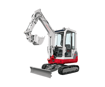 minibagger takeuchi tb219 schraeg von vorne