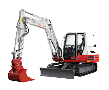Bagger Takeuchi TB290 online mieten bagger takeuchi tb290 von vorne