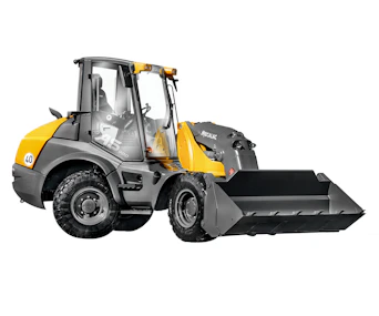 radlader mecalac as900 von der seite