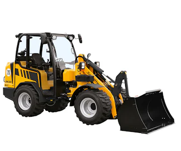 Radlader Schaeffer 2430SLT online mieten radlader schaeffer 2430slt von der seite