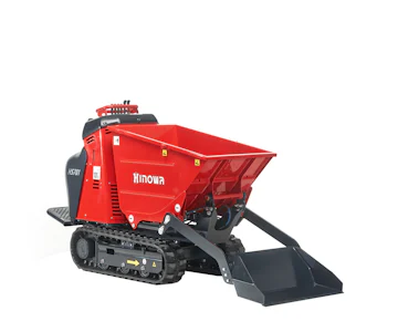Raupendumper Hinowa HS701 online mieten raupendumper hinowa hs701 von der seite schraeg