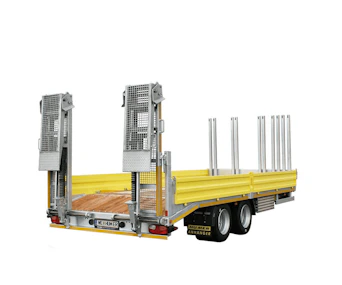 Anhänger Humer Tandem Tieflader online mieten anhaenger humer tandem teiflader von hinten