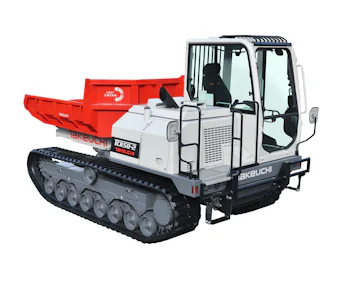 Raupentransporter Takeuchi TRCR50 online buchen raupentransporter takeuchi tcr50 schraeg von der seite