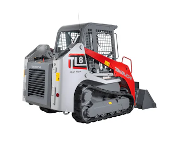 kompaktkettenlader takeuchi tl8 von hinten