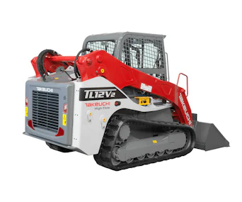 kompaktkettenlader takeuchi tl12v-2 von hinten